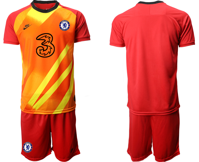 Men 2021 Chelsea red goalkeeper soccer jerseys
